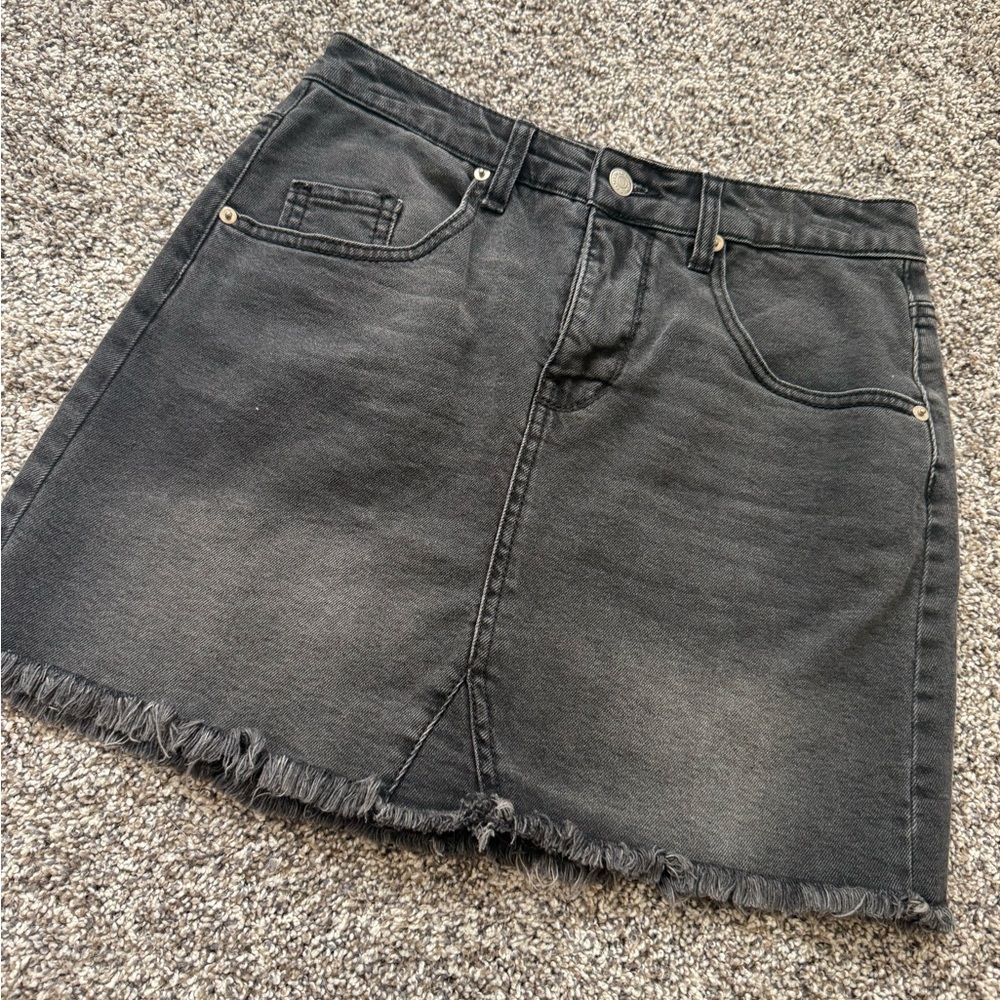 Wild Fable Charcoal Denim Skirt